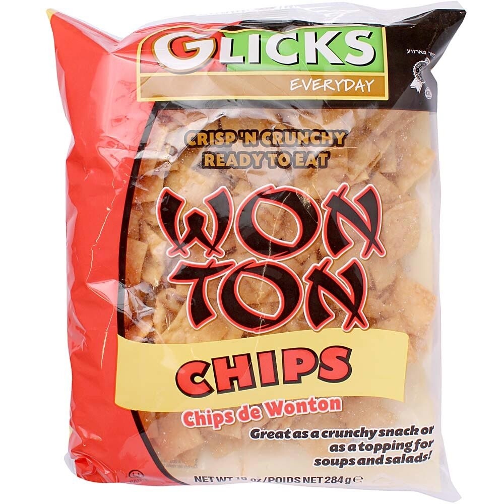 Glicks Chow Mein Noodles Won Ton Chip, 10 Oz