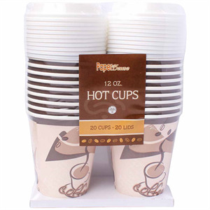 Paper House, 12 Oz Hot Cups Combo, 20 Ct