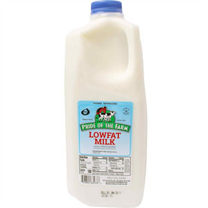 Pride Of The Farm Lowfat Milk, 1/2 Gallon, Blue