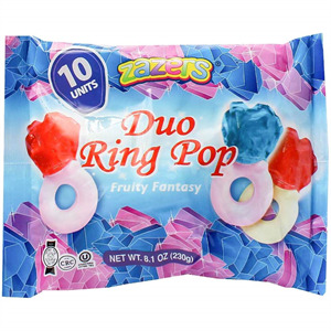 Zazers Ring Pop Mix Flavor Bag, 8.1 Oz