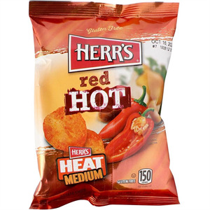 Herr's Potato Chips. Red Hot, 1 Oz