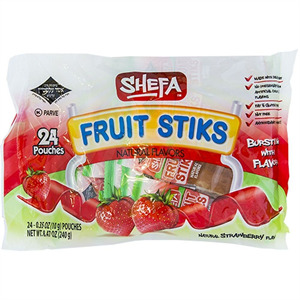 Shefa Strawberry Fruit Stiks, 24 Pk