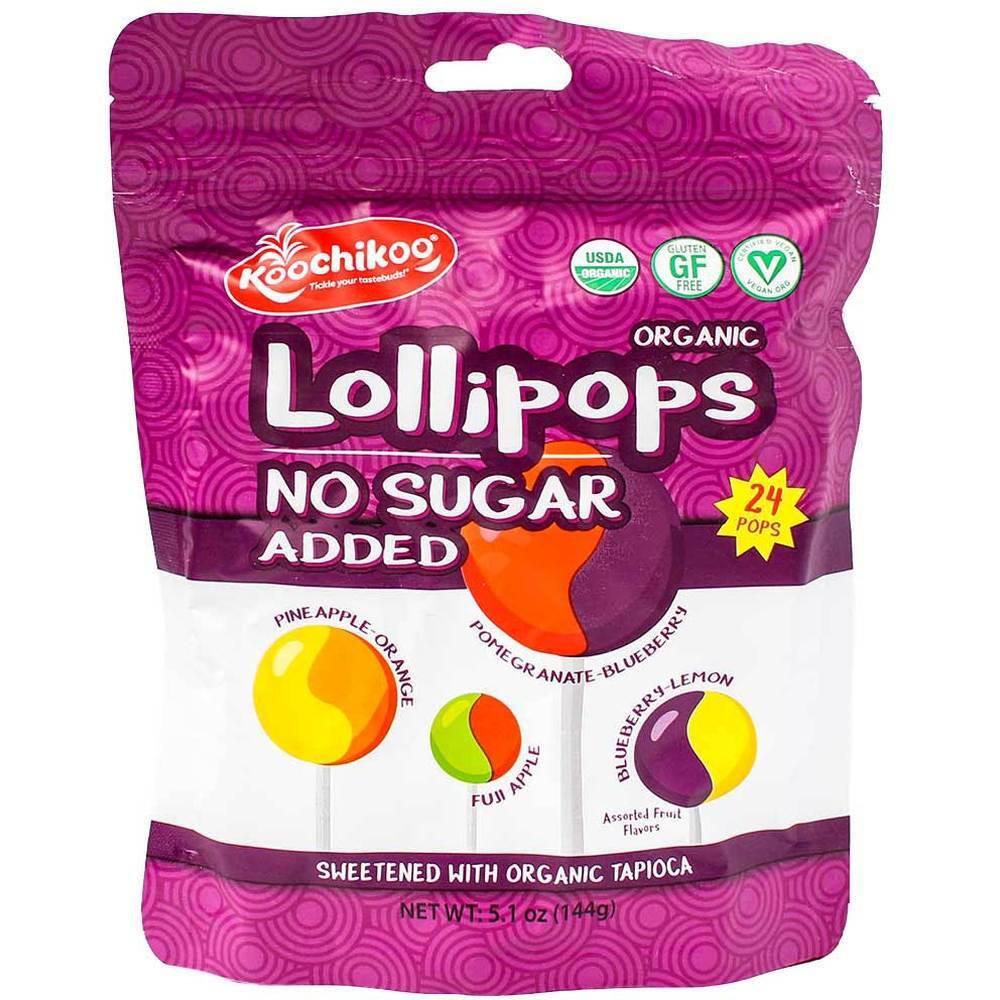 Koochicoo Organic Lollipops, 5.1 Oz