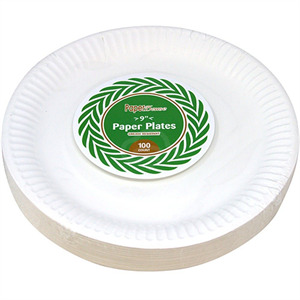 Paper Plates 9", 100 Ct