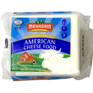 Mehadrin American Cheese 16 Slices, 12 Oz