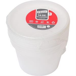Blue Sky, Clear 16 Oz Container with Lid Combo Pack, 5 Pk