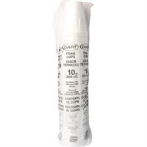 Dart, 10 Oz Foam Cups, 25 Pk