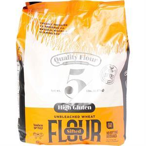 Quality Flour Sifted High Gluten Flour, 5 Lb
