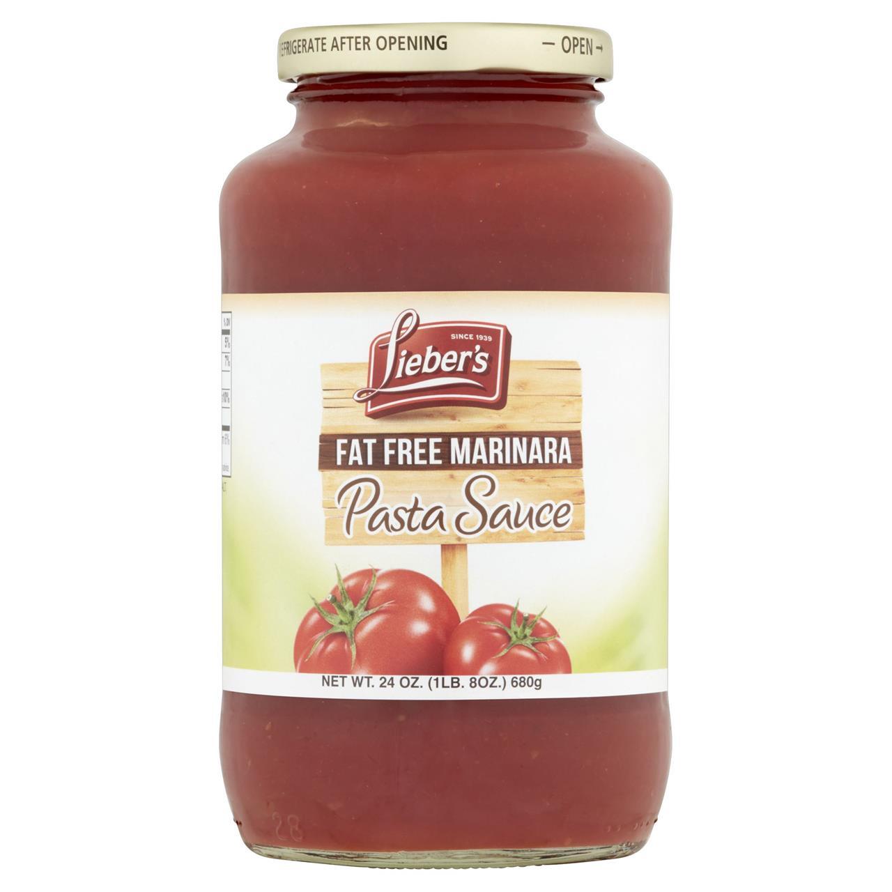 Lieber's, Fat Free Marinara Pasta Sauce, 24 Oz