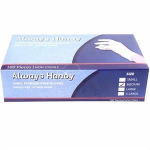 Gloves Vinyl Medium Powder Free, 100 Ct